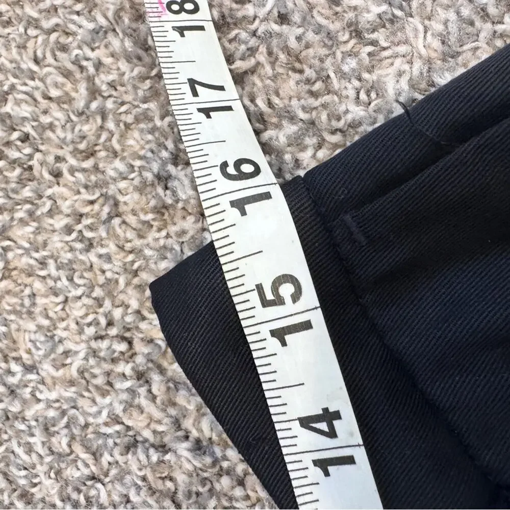 J Crew Black Straight Leg High Rise Trouser Dress Pants Womens 8 Preppy Office